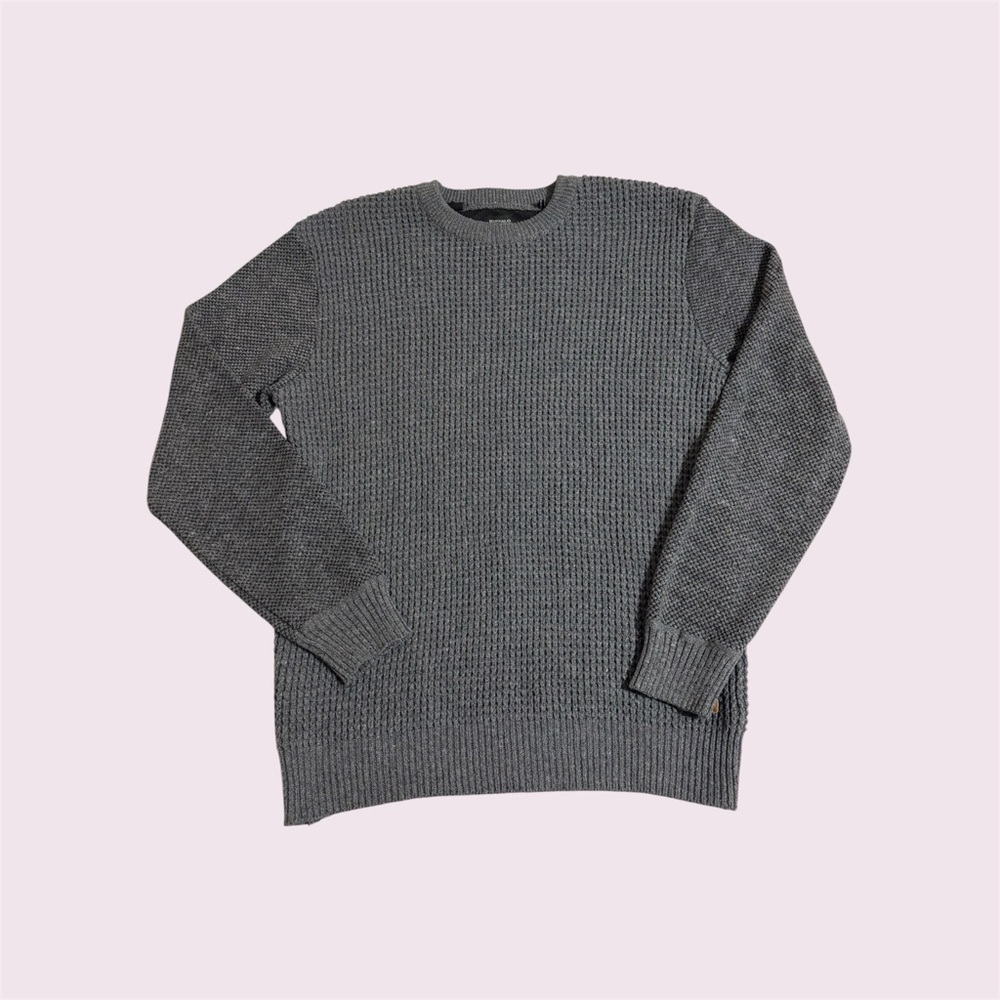 Buffalo David Bitton Men’s Wariner Crewneck Sweater in Grey Size Medium
